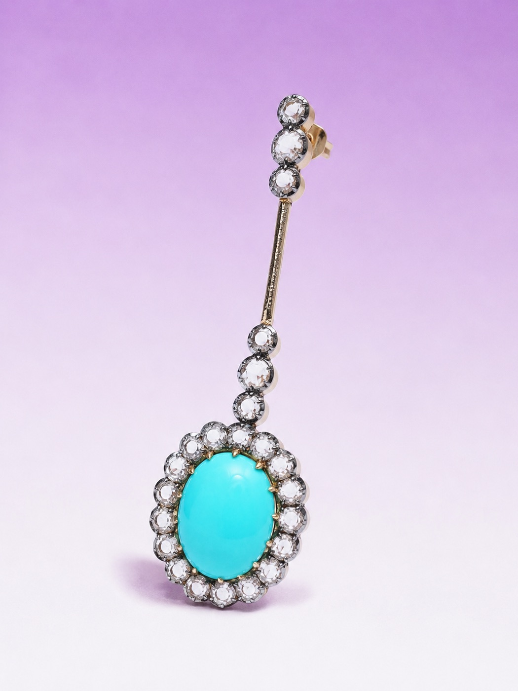 Turquoise Line Drop Earrings