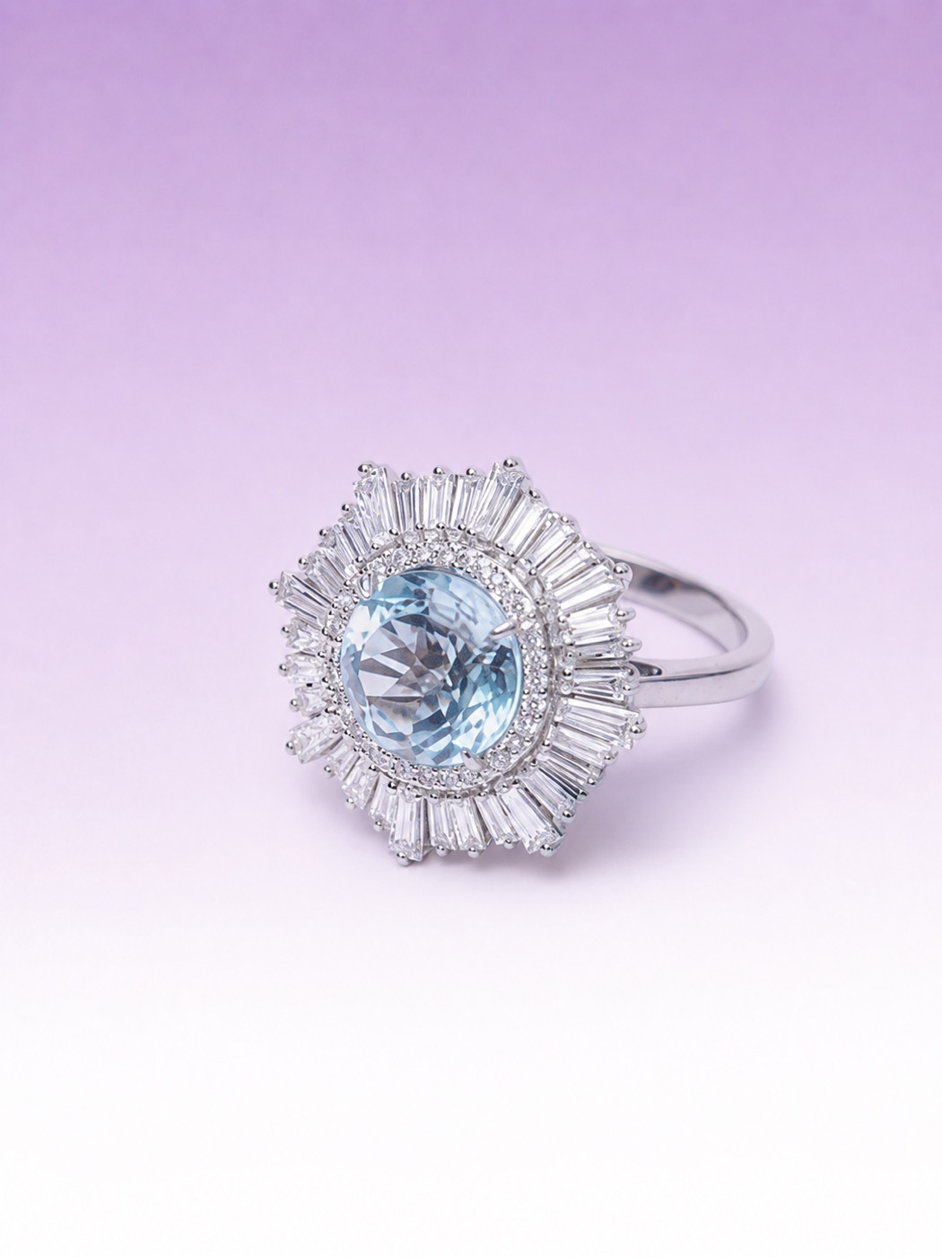 Aquamarine Ballerina Ring