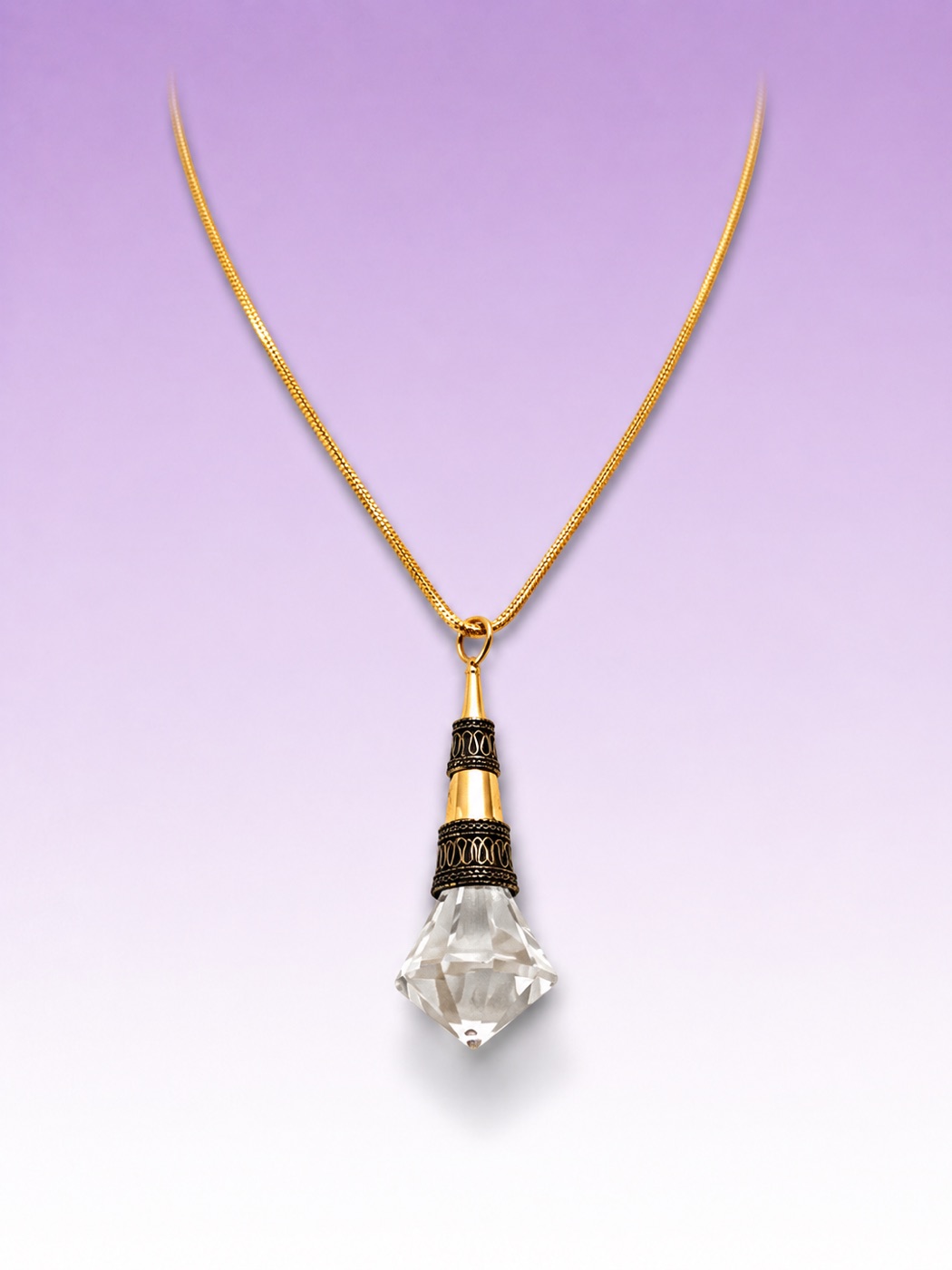 Rough-Diamond Drop Pendant