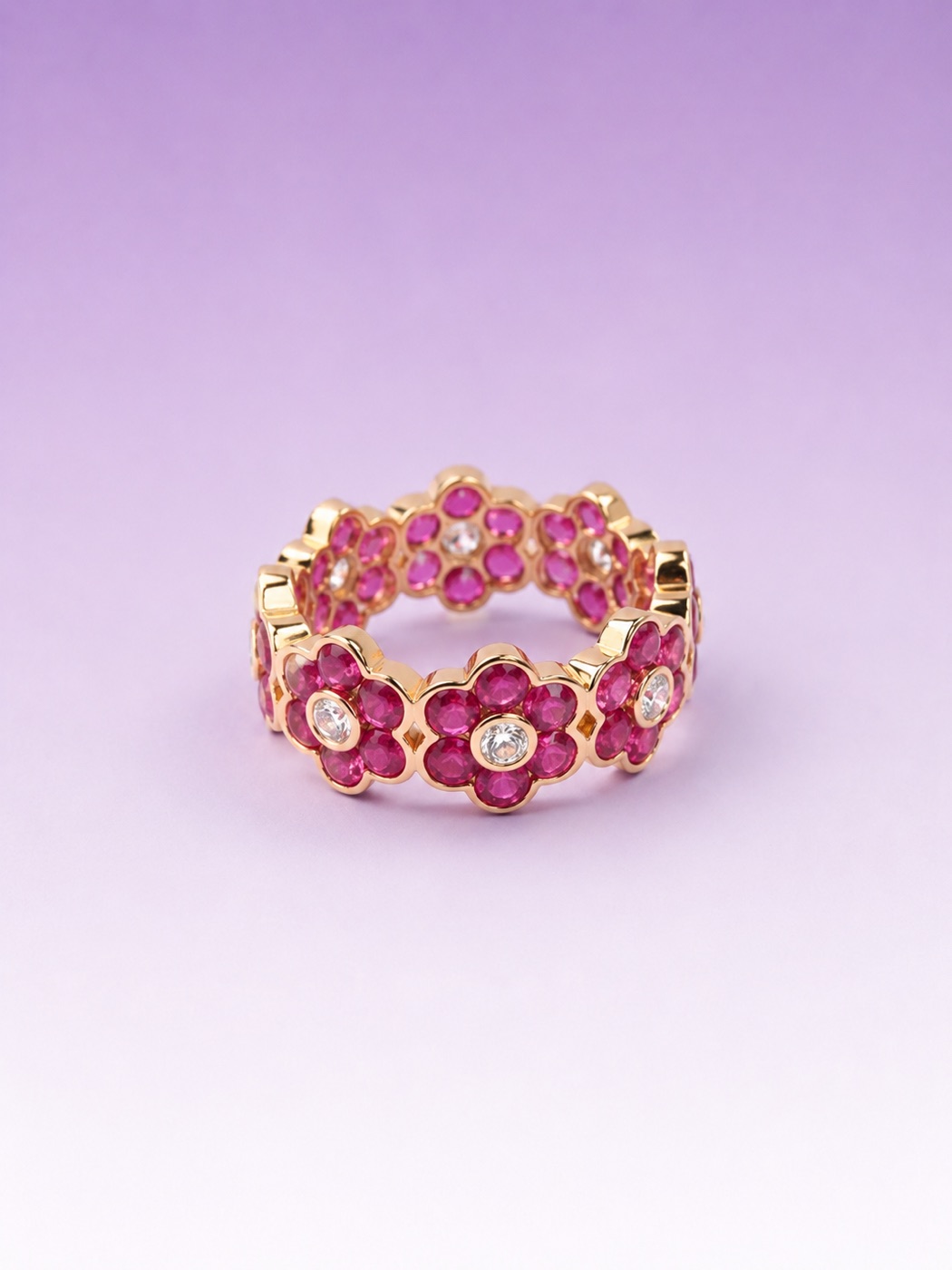 Pink Sapphire Bloom Band