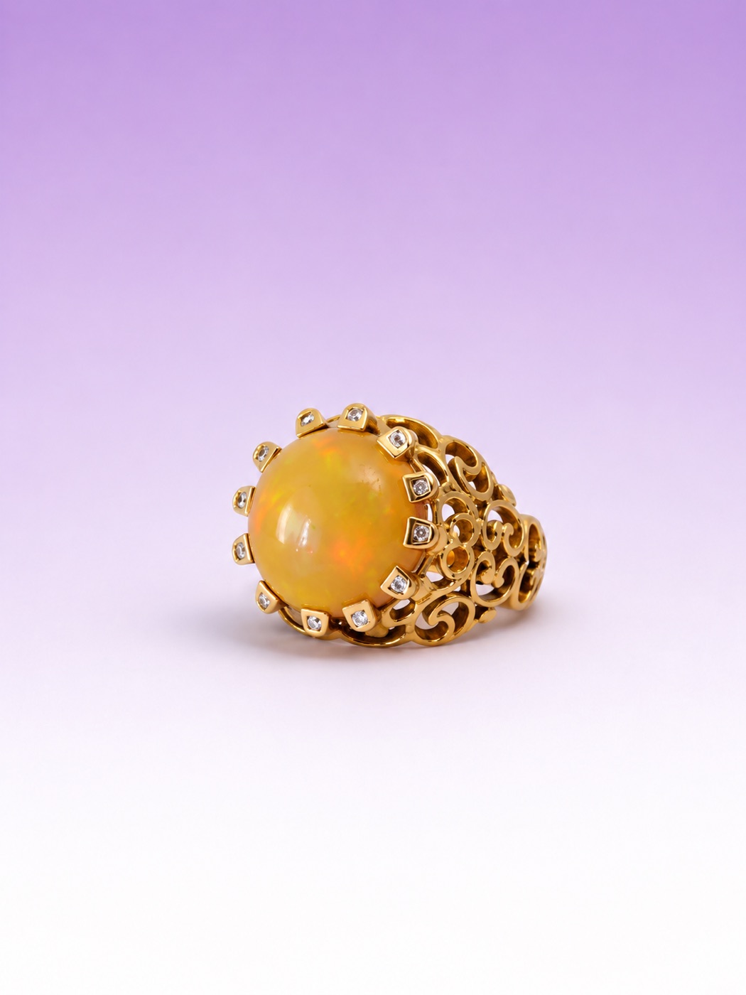 Citrine Filigree Ring
